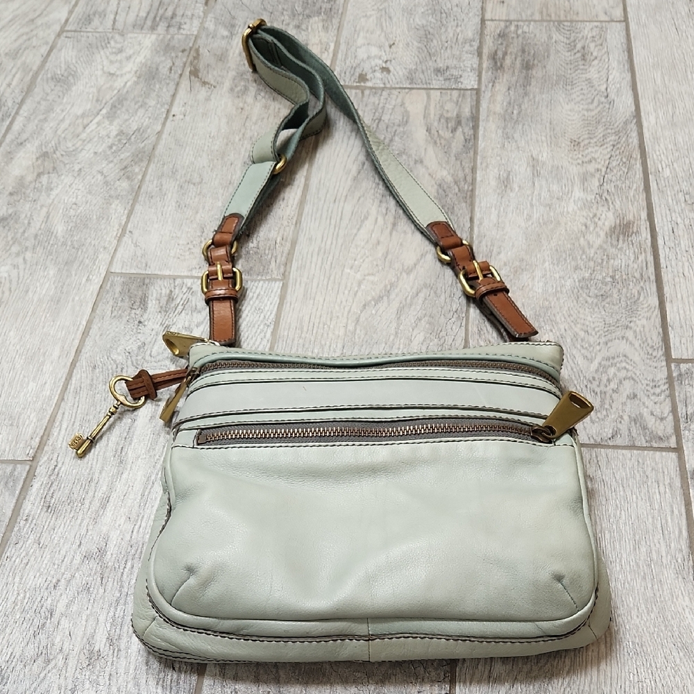 Fossil Light Gray Crossbody Bag - image 3